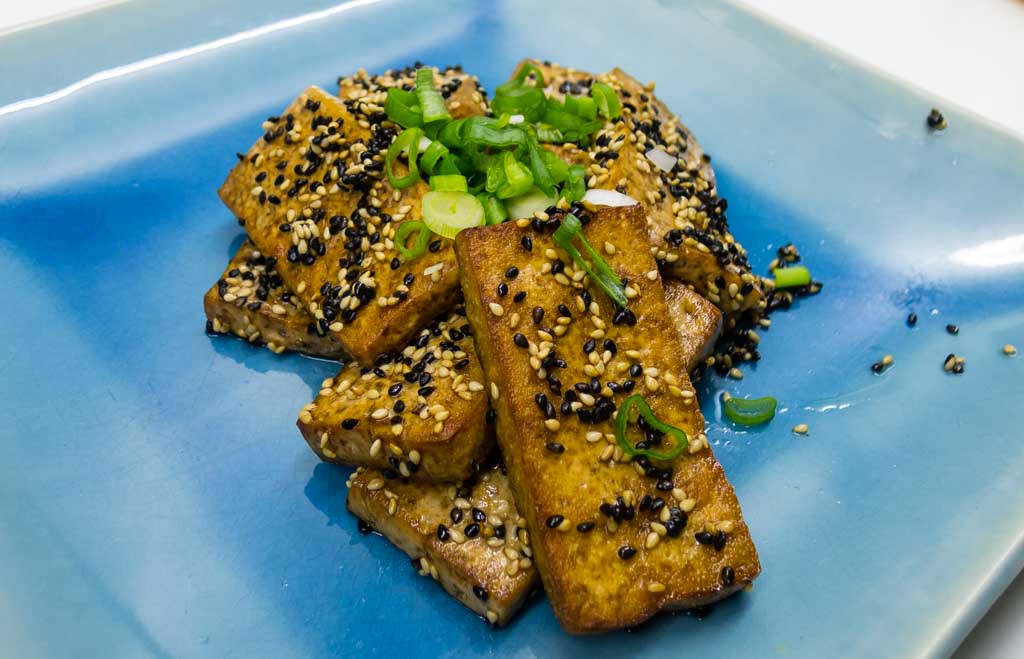 Sesame Crusted Tofu With Wasabi Dip