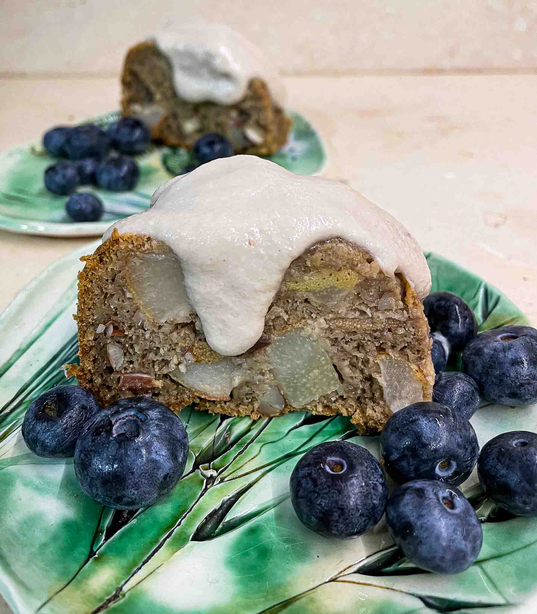 GlutenFree Pear Cake With Pear Cream East West Flavors