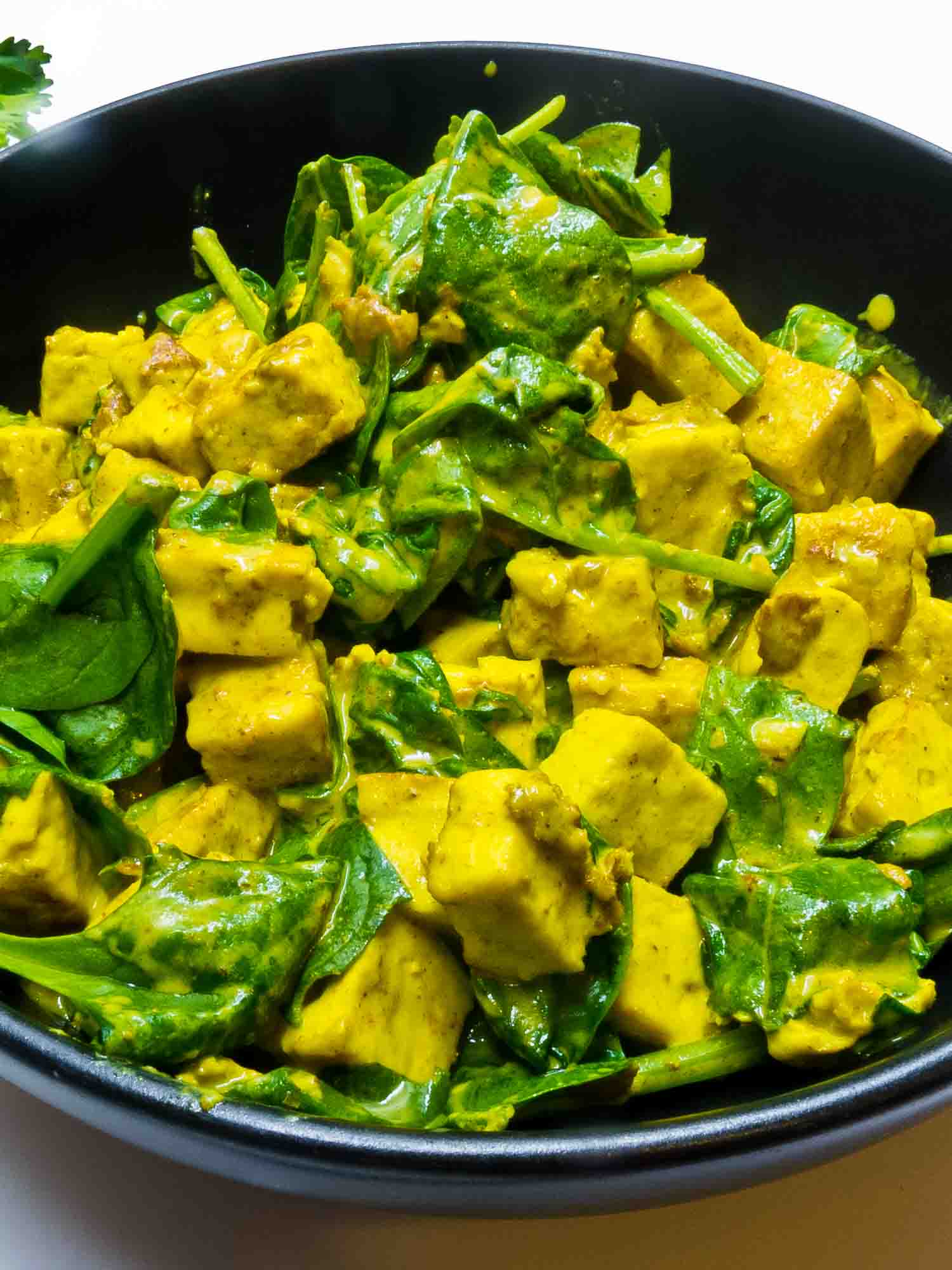 Tofu & spinach curry